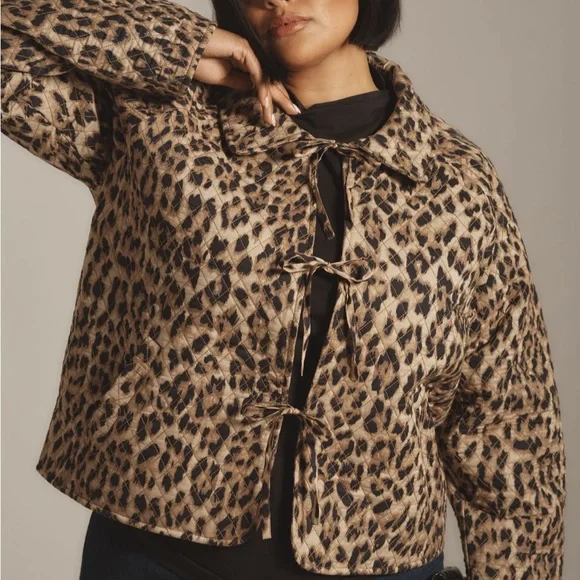 Anthropologie Leopard Print Quilted Jacket - Picture 13 of 13